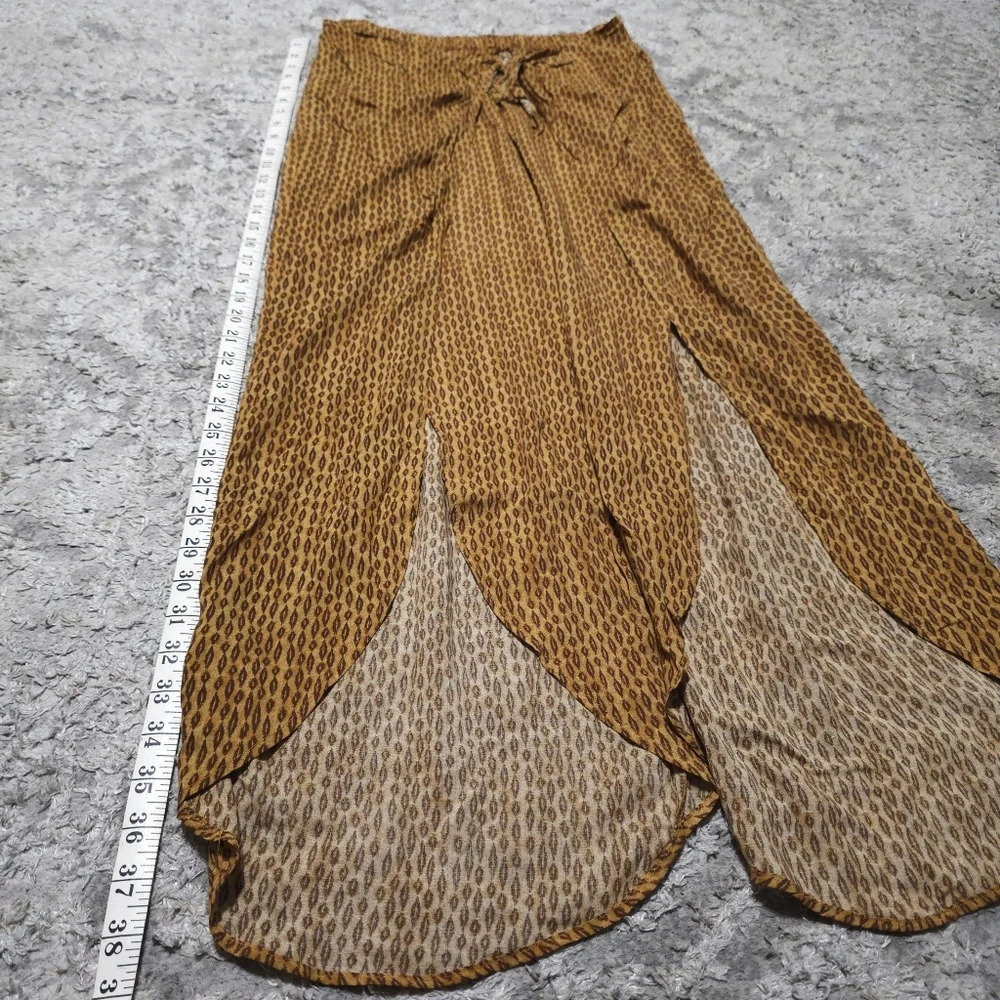✨️4/$20 Tie-Front Tie Palazzo Pants Lightweight Summer Cover-Up, Resort, M - Picture 10 of 14